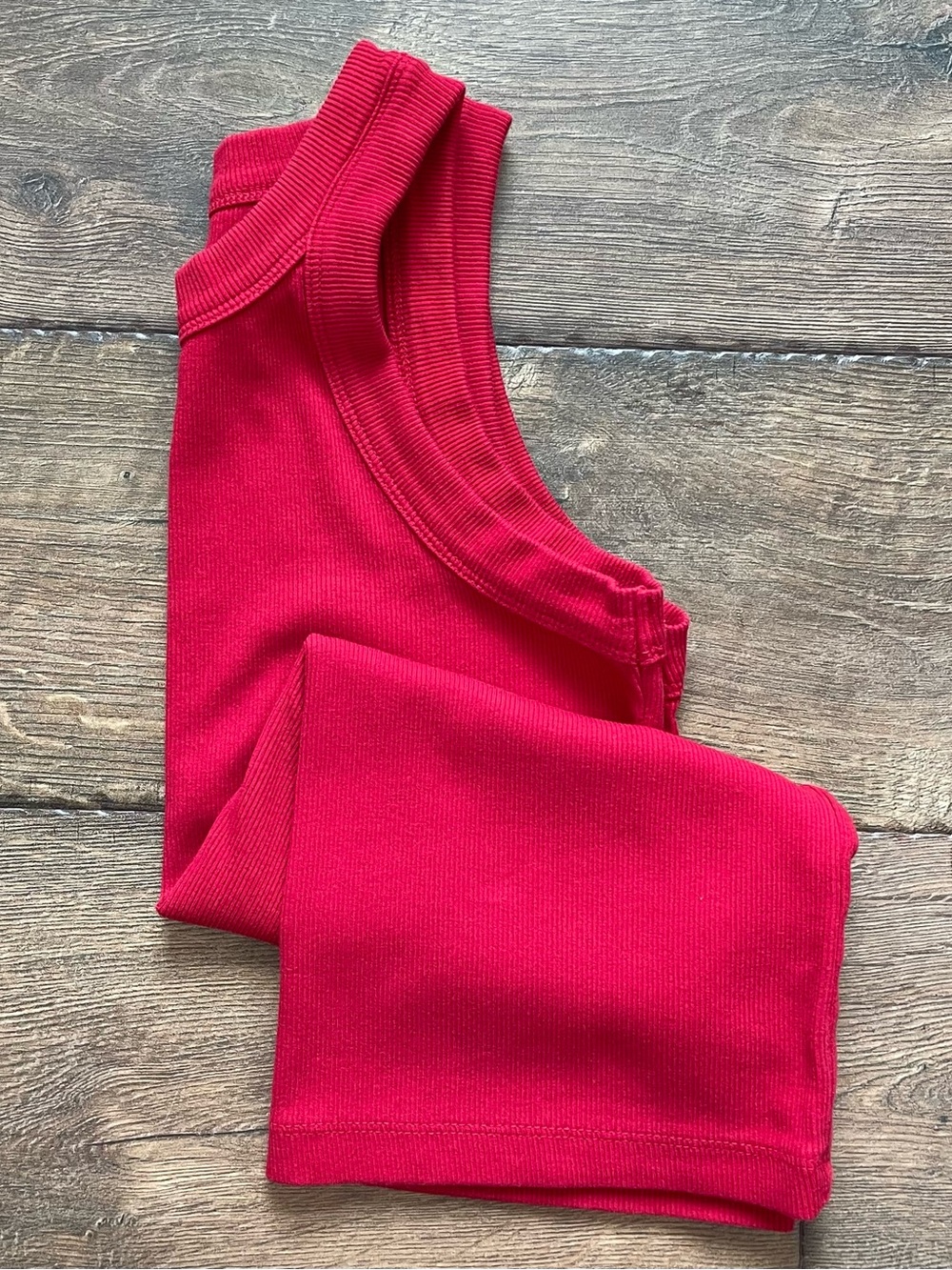 LOFT Bright Red Ribbed Tank - Picture 4 of 4